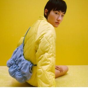 Zara gingham organza bag.